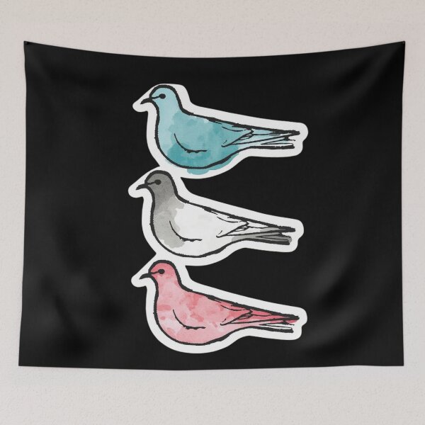 Item preview, Three pigeons designed and sold by uunaa.
