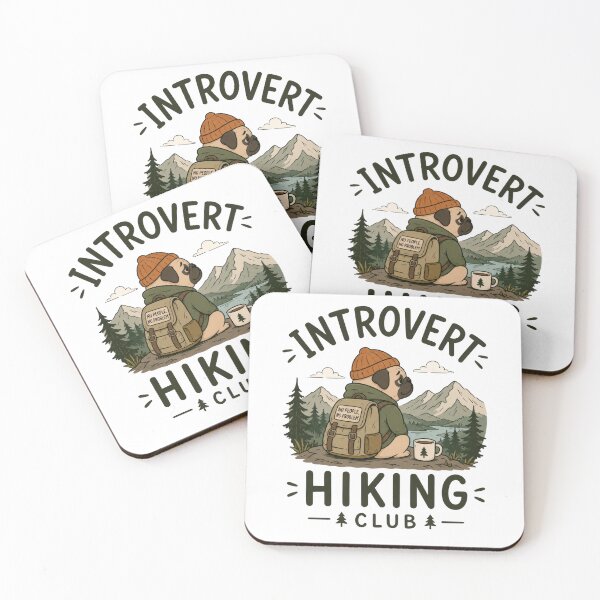 Item preview, Introvert Hiking Club Cozy Pug Adventure Design designed and sold by INVITOARTE.