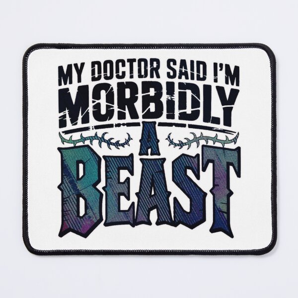 Item preview, My Doctor Said I'm Morbidly A Beast Gothic Streetwear Graphic T-Shirt designed and sold by MerchlyMike.
