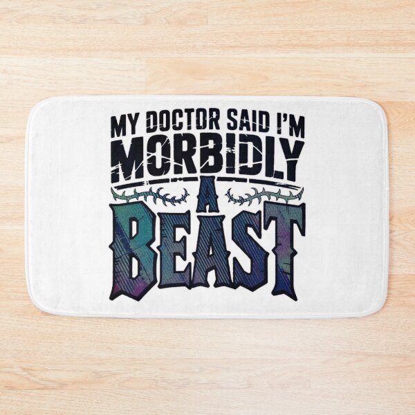Item preview, My Doctor Said I'm Morbidly A Beast Gothic Streetwear Graphic T-Shirt designed and sold by MerchlyMike.
