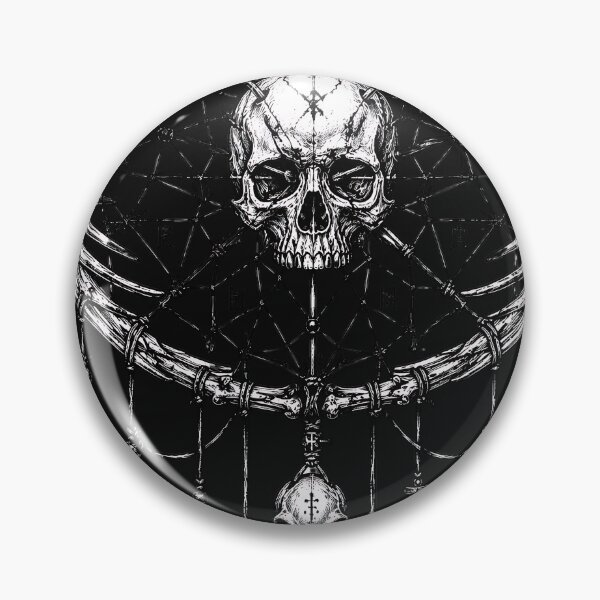 Item preview, Gothic Dreamcatcher Skull Shamanic Totem Raven Bone designed and sold by DarkOriginArts.
