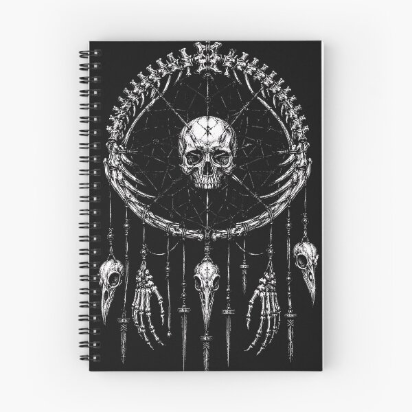 Item preview, Gothic Dreamcatcher Skull Shamanic Totem Raven Bone designed and sold by DarkOriginArts.