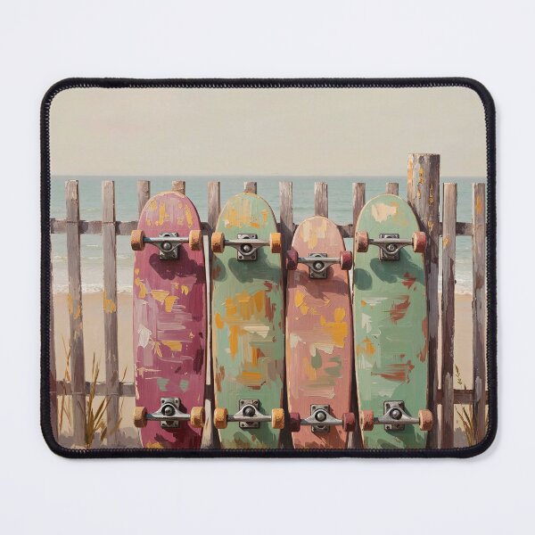 Item preview, Colorful skateboards on the beach designed and sold by paulrommer.
