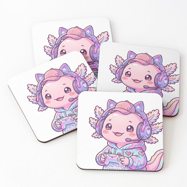 Item preview, Cute Axolotl Gamer – Kawaii Gaming Mascot Design designed and sold by veloramode.
