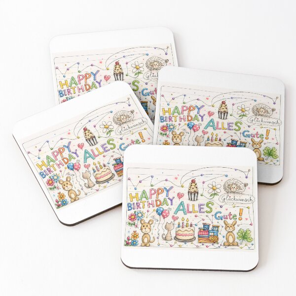 Item preview, A lovely birthday drawing in a child's style designed and sold by WildCosmos.