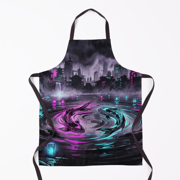 Item preview, Cyberpunk Koi Fish Neon Yin Yang Art designed and sold by Osmose-Studio.