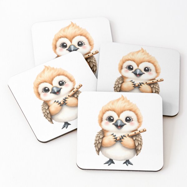 Item preview, Cute Baby Kookaburra Playing Flute designed and sold by Passionread.