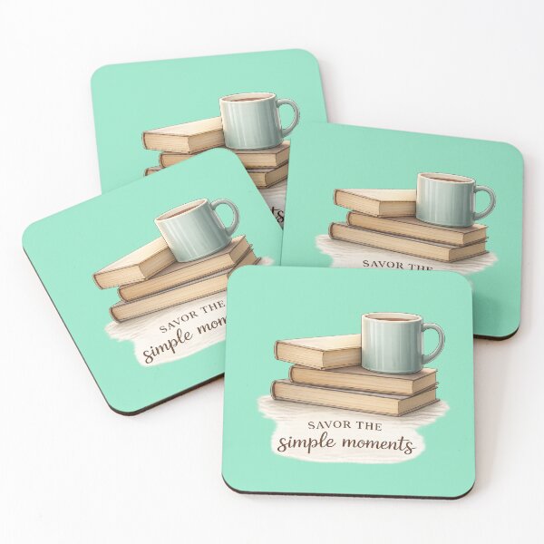 Item preview, Savor the Simple Moments – Cozy Coffee & Books Illustration designed and sold by RosalesArts.