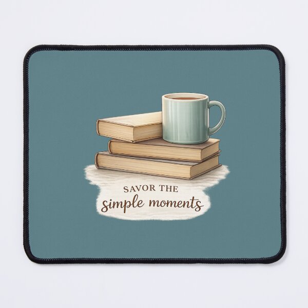Item preview, Savor the Simple Moments – Cozy Coffee & Books Illustration designed and sold by RosalesArts.