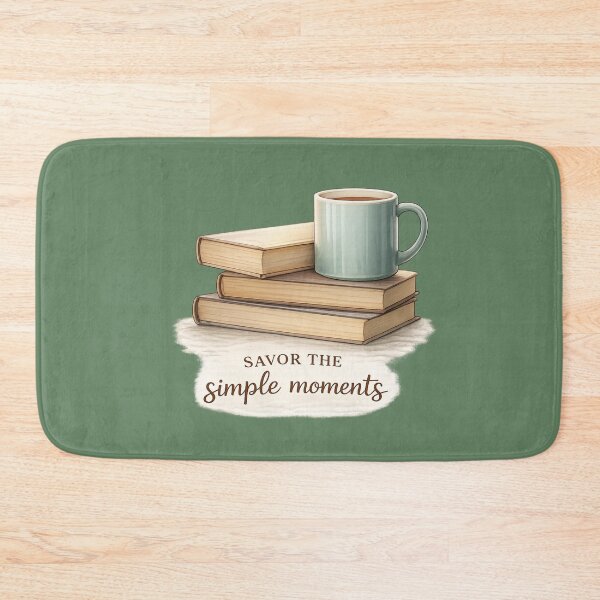 Item preview, Savor the Simple Moments – Cozy Coffee & Books Illustration designed and sold by RosalesArts.