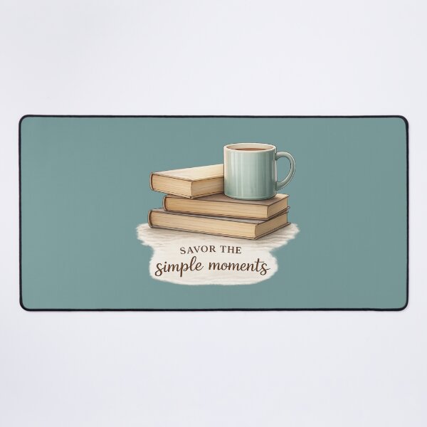 Item preview, Savor the Simple Moments – Cozy Coffee & Books Illustration designed and sold by RosalesArts.