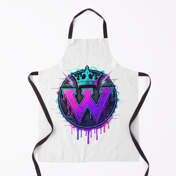 Item preview, Crown letter W esports emblem synthwave neon gaming badge winner grunge logo designed and sold by icemanphotos.
