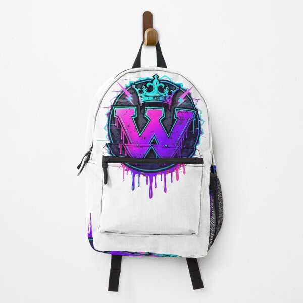 Item preview, Crown letter W esports emblem synthwave neon gaming badge winner grunge logo designed and sold by icemanphotos.