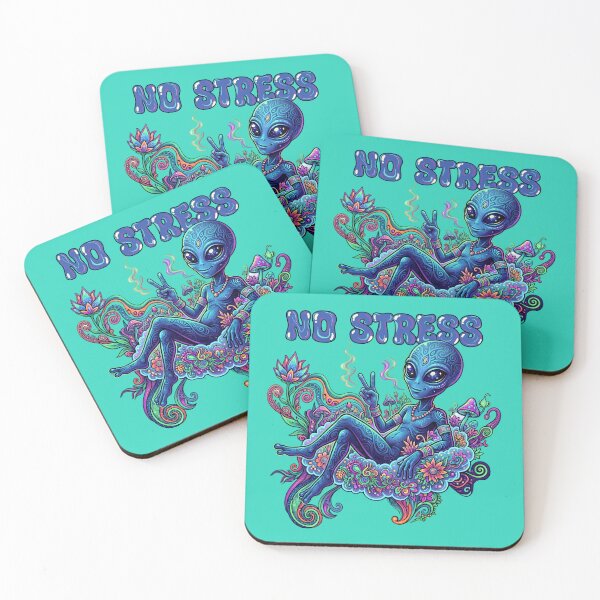 Item preview, Alien, no stress, psychedelic art. designed and sold by Eteriano.