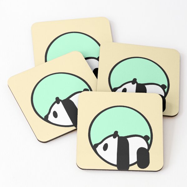 Item preview, Minimalist Kawaii Panda Circular Mint Background designed and sold by AstronautMerch.