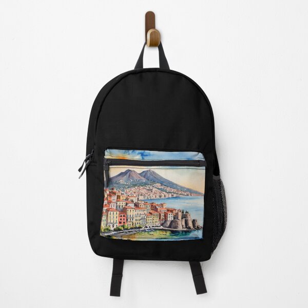 Item preview, Sun-Drenched Naples – Mount Vesuvius Watercolor Art designed and sold by UmSkelig834.