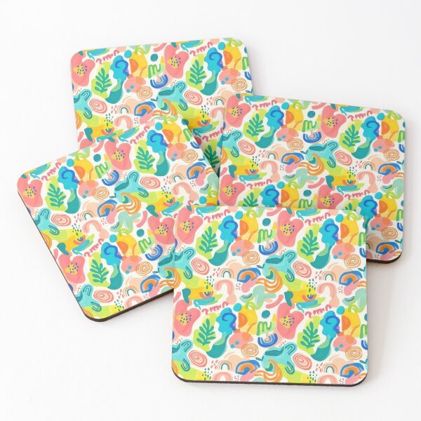 Item preview, abstract colourful summer pattern  designed and sold by Kate1art.