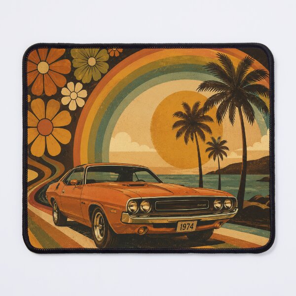 Item preview, Sunset Drive Retro Muscle Car | Vintage 70s Aesthetic designed and sold by Jankes88.