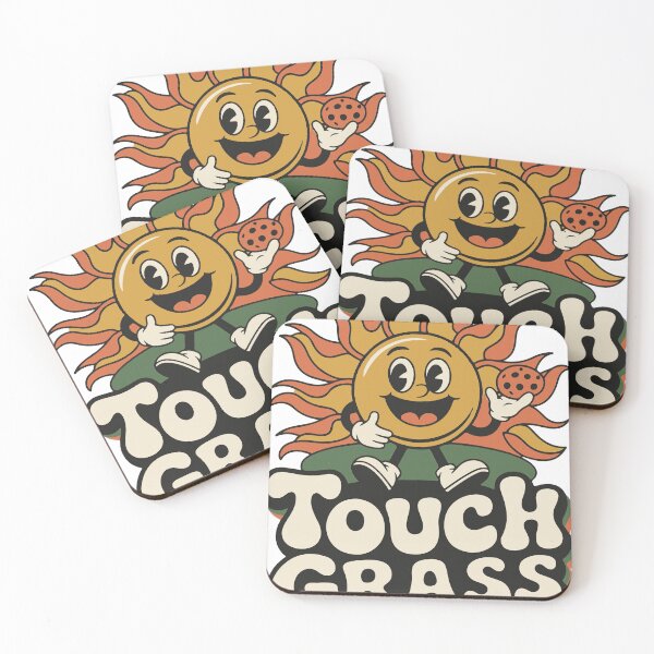 Item preview, Touch Grass Funny Retro Sun designed and sold by DamenGphix.