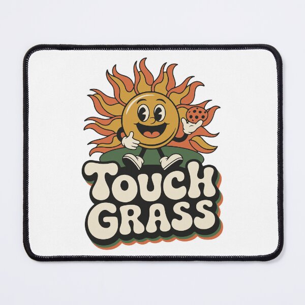 Item preview, Touch Grass Funny Retro Sun designed and sold by DamenGphix.