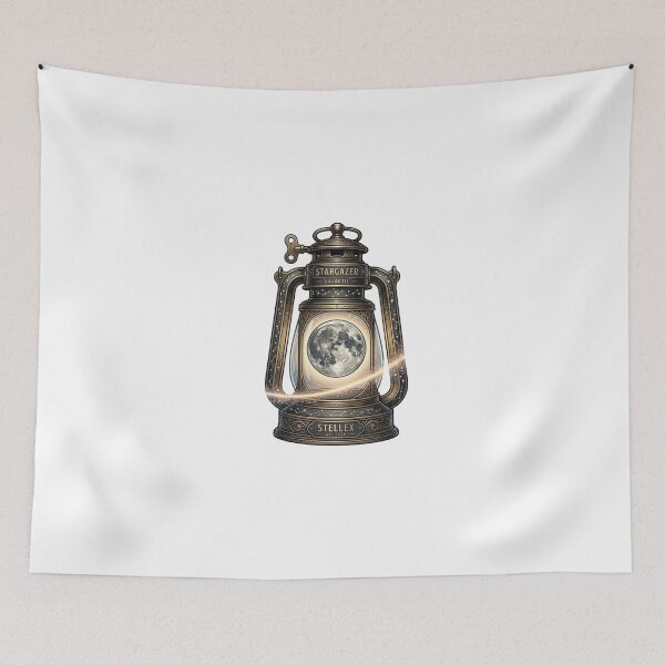 Item preview, Vintage Lantern with Full Moon Illustration designed and sold by JeevanStickers.