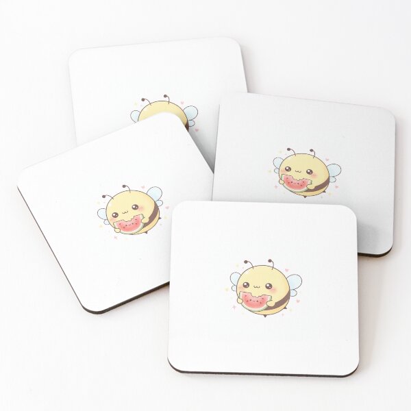 Item preview, Cute Bee Eating Watermelon Kawaii Summer Design designed and sold by mayatA-rt.
