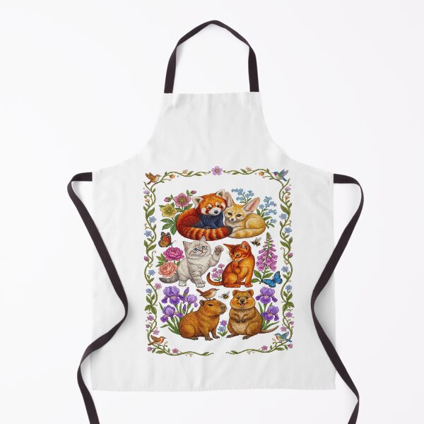 Item preview, Cute baby animals in Floral Garden Border designed and sold by TeeARTHY.