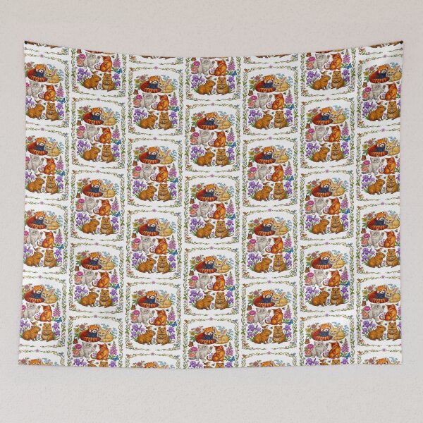 Item preview, Cute baby animals in Floral Garden Border designed and sold by TeeARTHY.