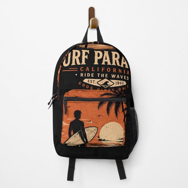 Item preview, Surf Paradise California Vintage Sunset Surfer T-Shirt Design designed and sold by saamessart.