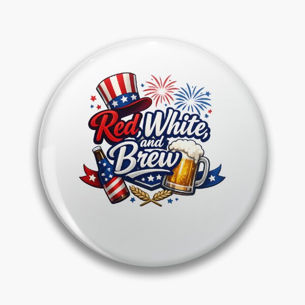 Item preview, Red White and Brew - Funny 4th of July Beer Patriotic designed and sold by Axivra.