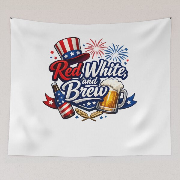 Item preview, Red White and Brew - Funny 4th of July Beer Patriotic designed and sold by Axivra.