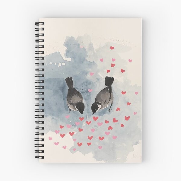 Item preview, Titmice and hearts designed and sold by uunaa.