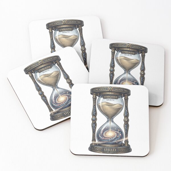 Item preview, Cosmic Hourglass Galaxy Time Illustration designed and sold by JeevanStickers.