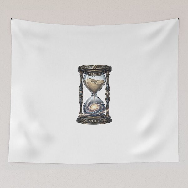 Item preview, Cosmic Hourglass Galaxy Time Illustration designed and sold by JeevanStickers.