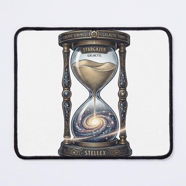 Item preview, Cosmic Hourglass Galaxy Time Illustration designed and sold by JeevanStickers.