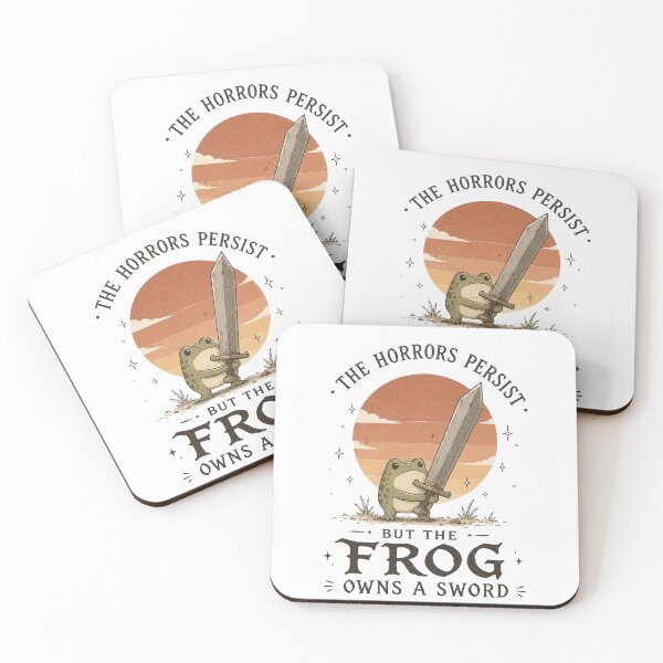 Item preview, The Horrors Persist Funny Frog Sword Meme  designed and sold by Region.