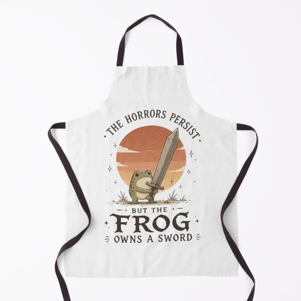 Item preview, The Horrors Persist Funny Frog Sword Meme  designed and sold by Region.