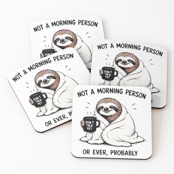 Item preview, Not A Morning Person Funny Sloth Coffee Shirt designed and sold by FAFshop.