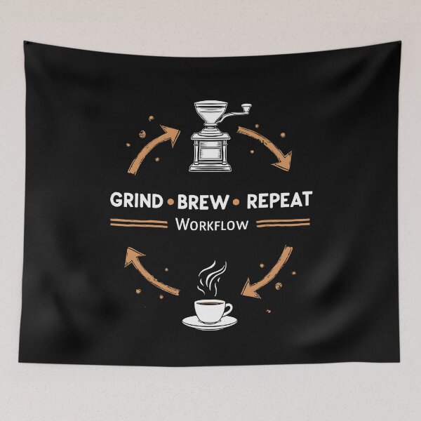 Item preview, Grind Brew Repeat Coffee Ritual designed and sold by MooonTees.