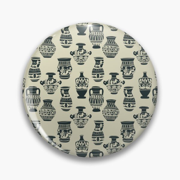 Item preview, Classical Greek Amphorae Vases Pattern Sage Green designed and sold by Claudia S. Design.