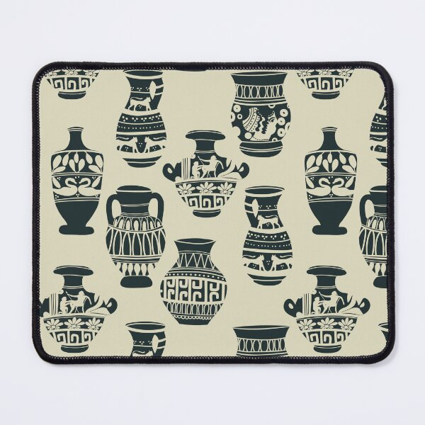 Item preview, Classical Greek Amphorae Vases Pattern Sage Green designed and sold by Claudia S. Design.