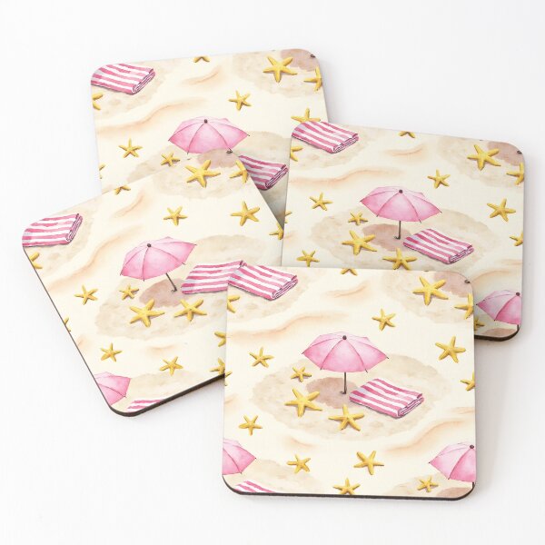 Item preview, Pastel Beach Watercolor Illustration | Starfish & Summer Coastal Scene designed and sold by PeacefulD-signs.