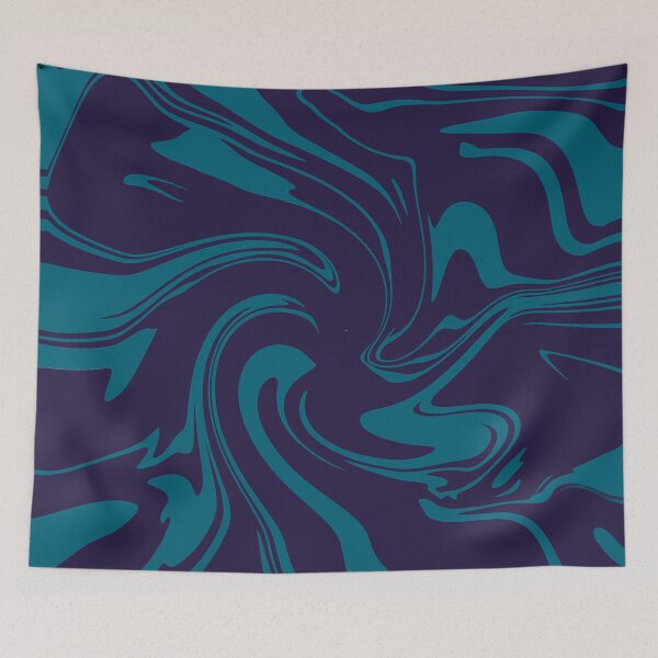 Item preview, Deep Oceanic Flow - Navy Blue Abstract Swirl designed and sold by CaramelCo.