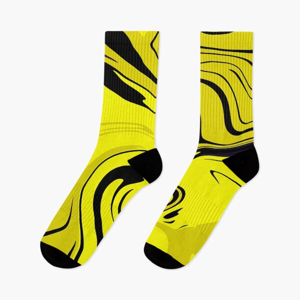 Item preview, Neon Yellow and Black Liquid Marble Abstract designed and sold by CaramelCo.