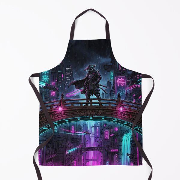 Item preview, Cyberpunk Samurai Bridge Neon Tokyo Art designed and sold by Osmose-Studio.
