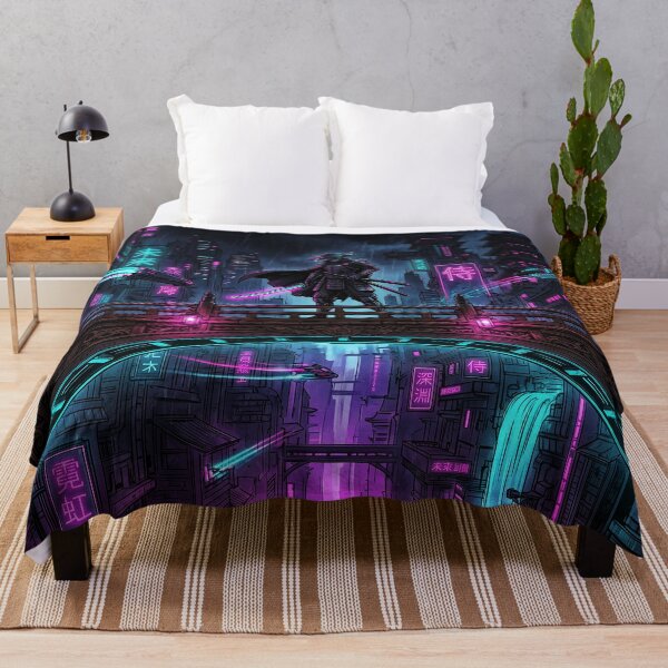 Item preview, Cyberpunk Samurai Bridge Neon Tokyo Art designed and sold by Osmose-Studio.