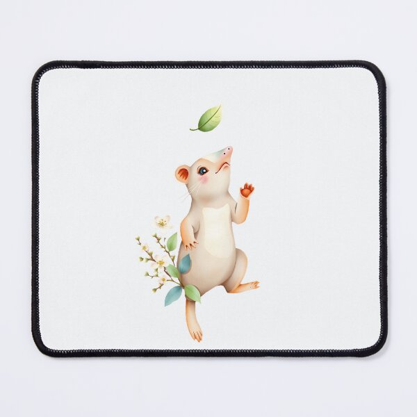 Item preview, Cute Baby Mouse Reaching for a Falling Leaf designed and sold by Passionread.