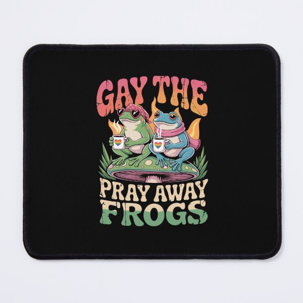 Item preview, Gay the Pray Away Frogs -  Funny LGBTQ Frog Meme Retro designed and sold by DONT ASK CLUB.