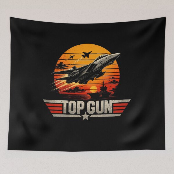 Item preview, Top Gun Inspired Retro Fighter Jet Sunset Vintage Aviation  designed and sold by Kate1art.