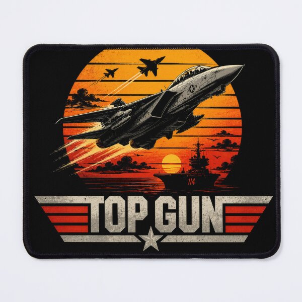 Item preview, Top Gun Inspired Retro Fighter Jet Sunset Vintage Aviation designed and sold by Kate1art.